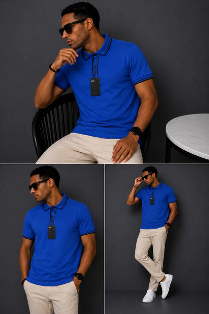 Polo referencia 30008, color Azul rey, talla S