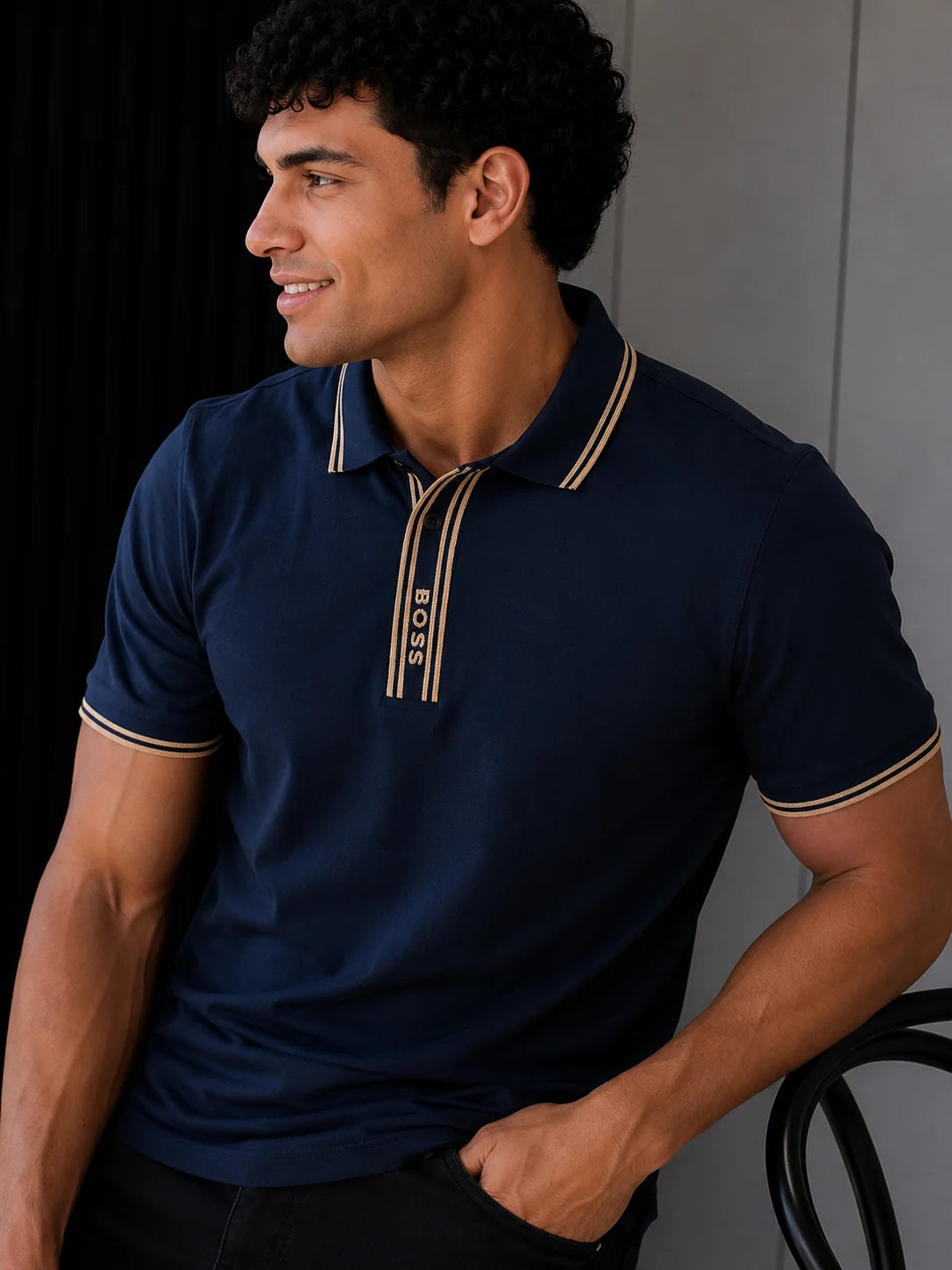 Polo referencia 30008, color Azul turqui, talla M