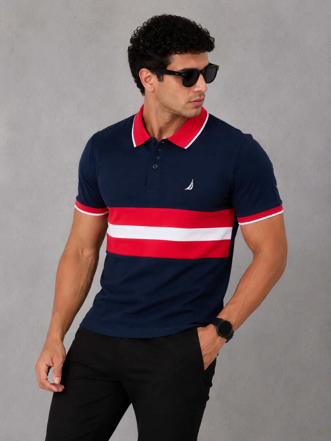 Polo referencia 30009, color Azul oscuro, talla S