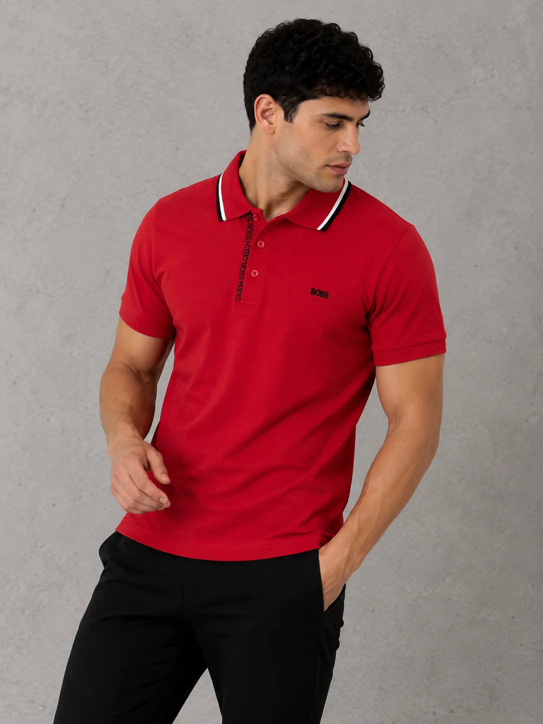 Polo referencia 30018, color Rojo, talla S