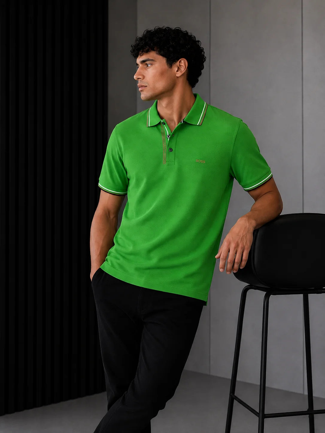 Polo referencia 30018, color Verde limon, talla XL