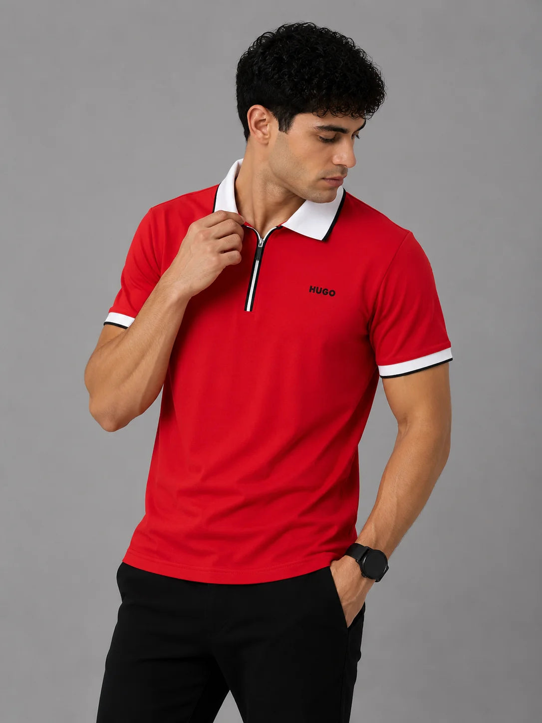 Polo referencia 30029, color Rojo, talla S