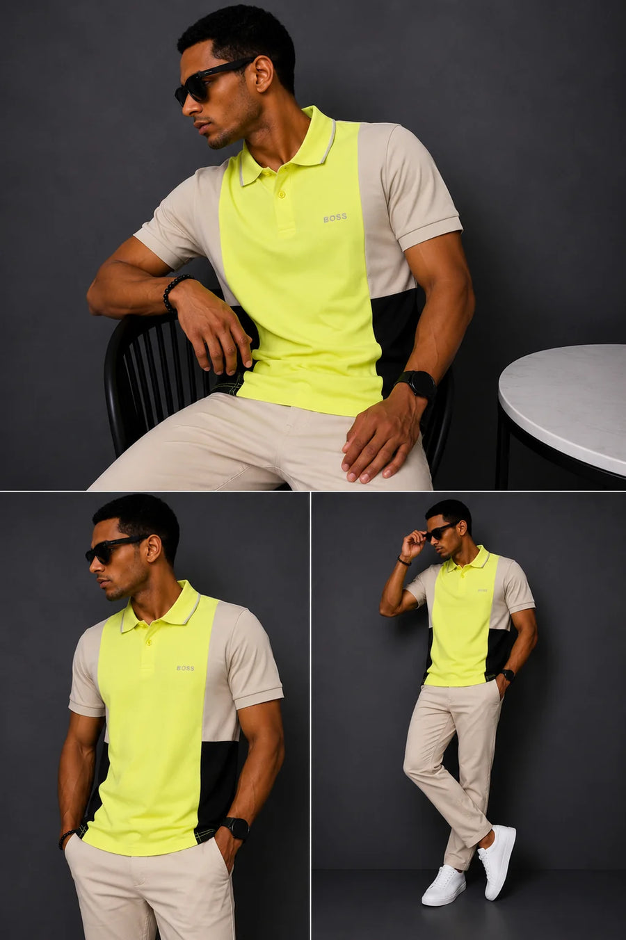 Polo referencia 30048, color Amarillo claro, talla S