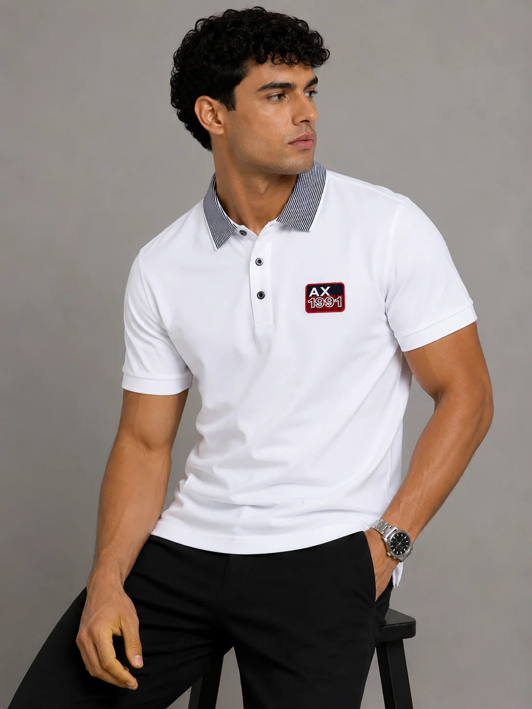 Polo referencia 30056, color Blanco, talla L