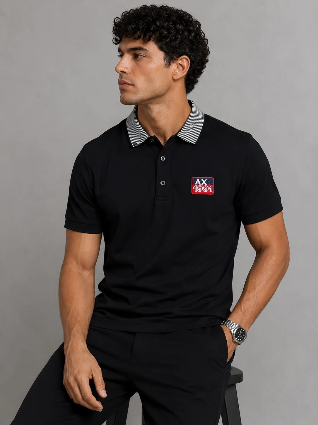 Polo referencia 30056, color Negro, talla XXXL