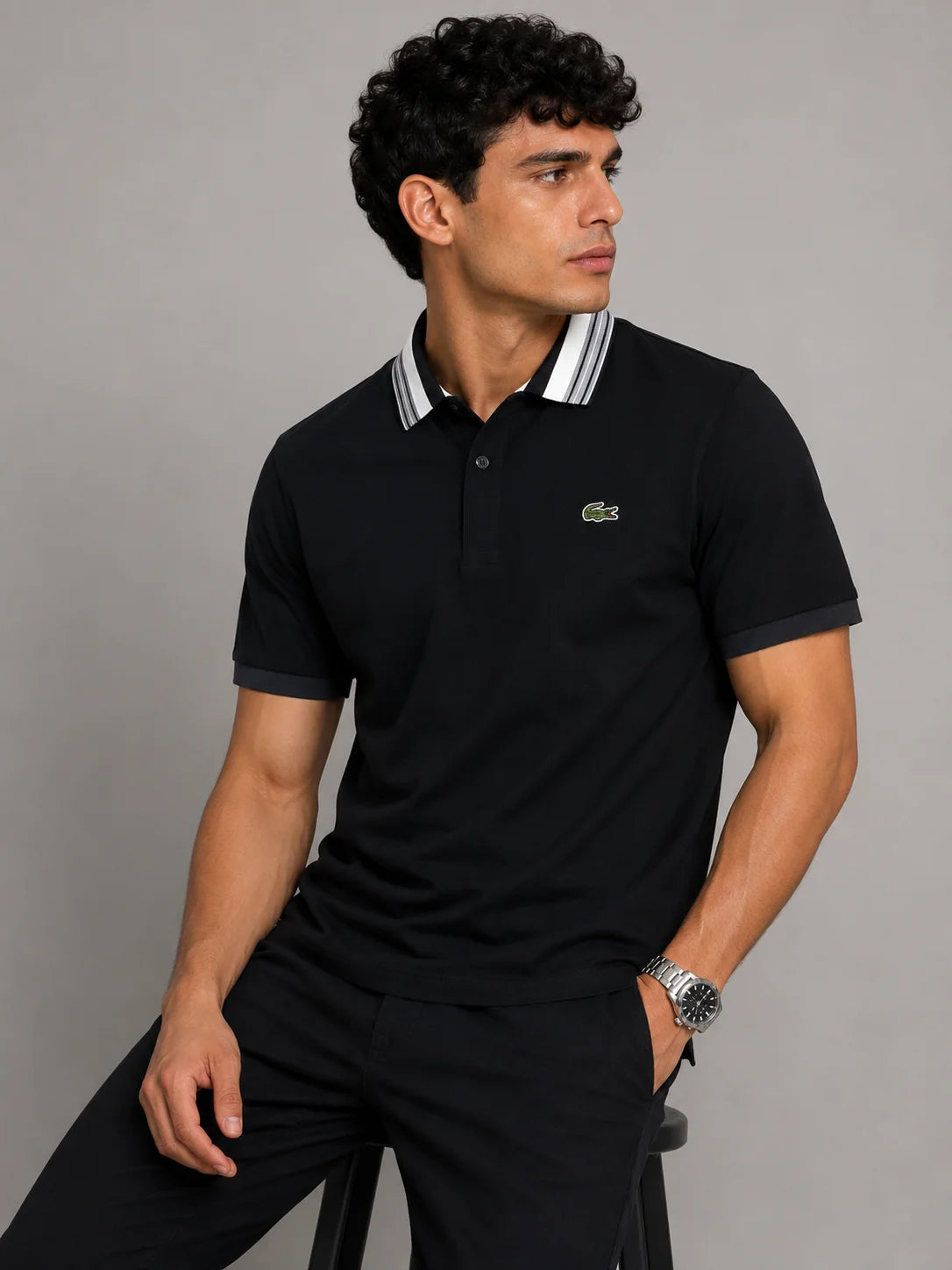 Polo referencia 30058, color Negro, talla XL