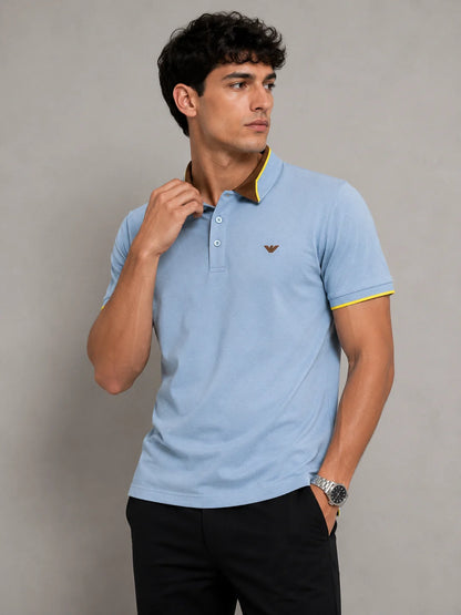 Polo referencia 30062, color Azul grisaceo, talla XL