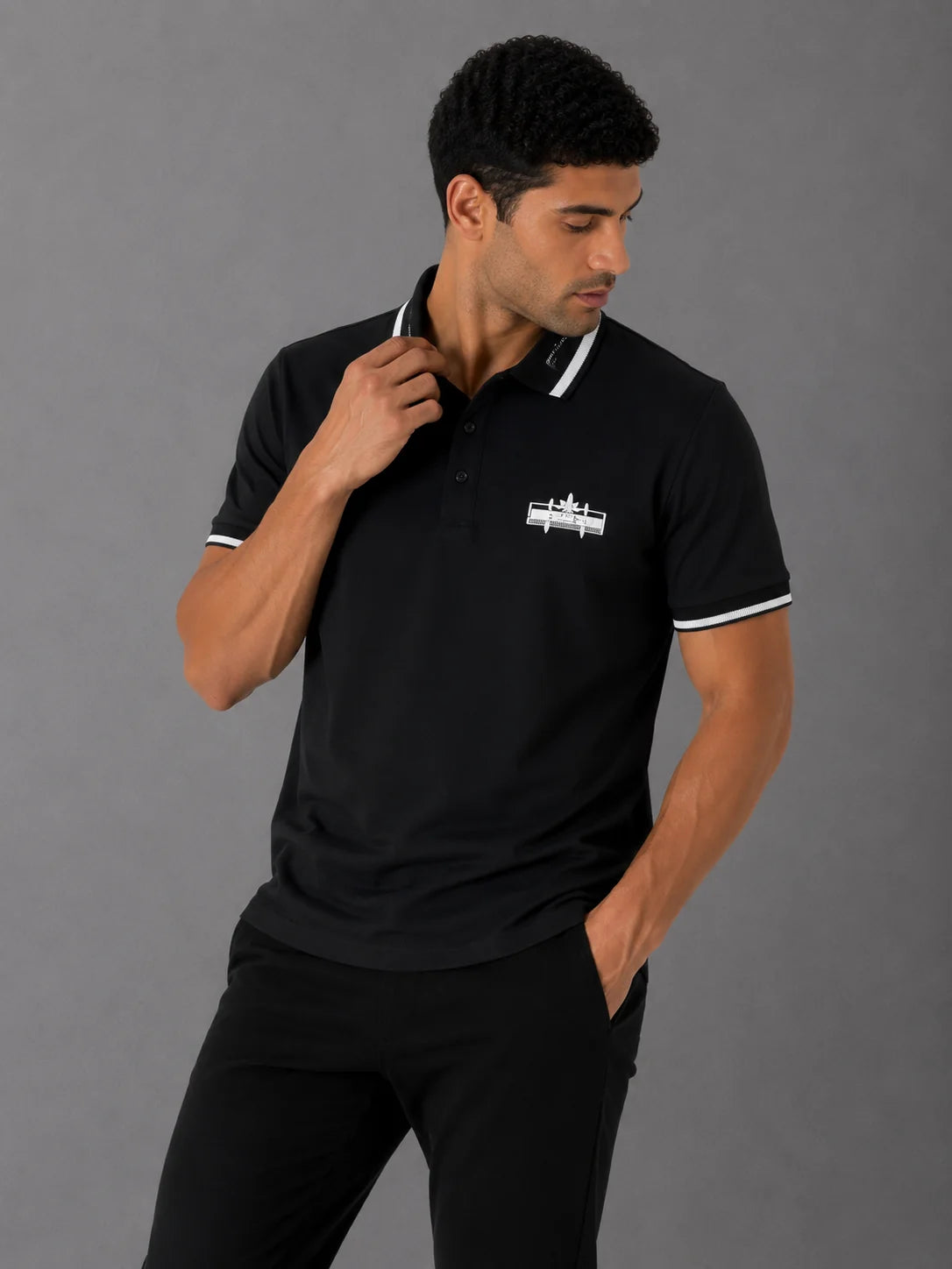 Polo referencia 30071, color Negro, talla XL