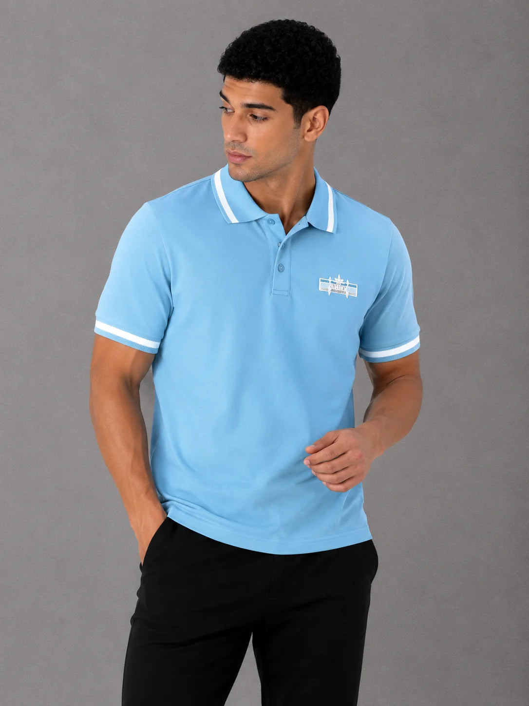 Polo referencia 30071, color Celeste, talla XL