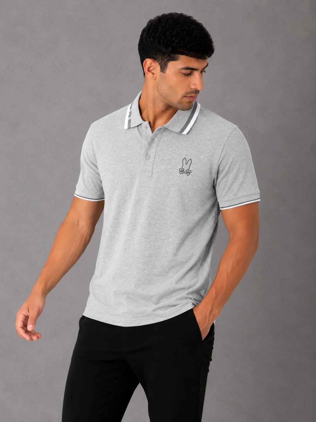 Polo referencia 30073, color Gris claro, talla M