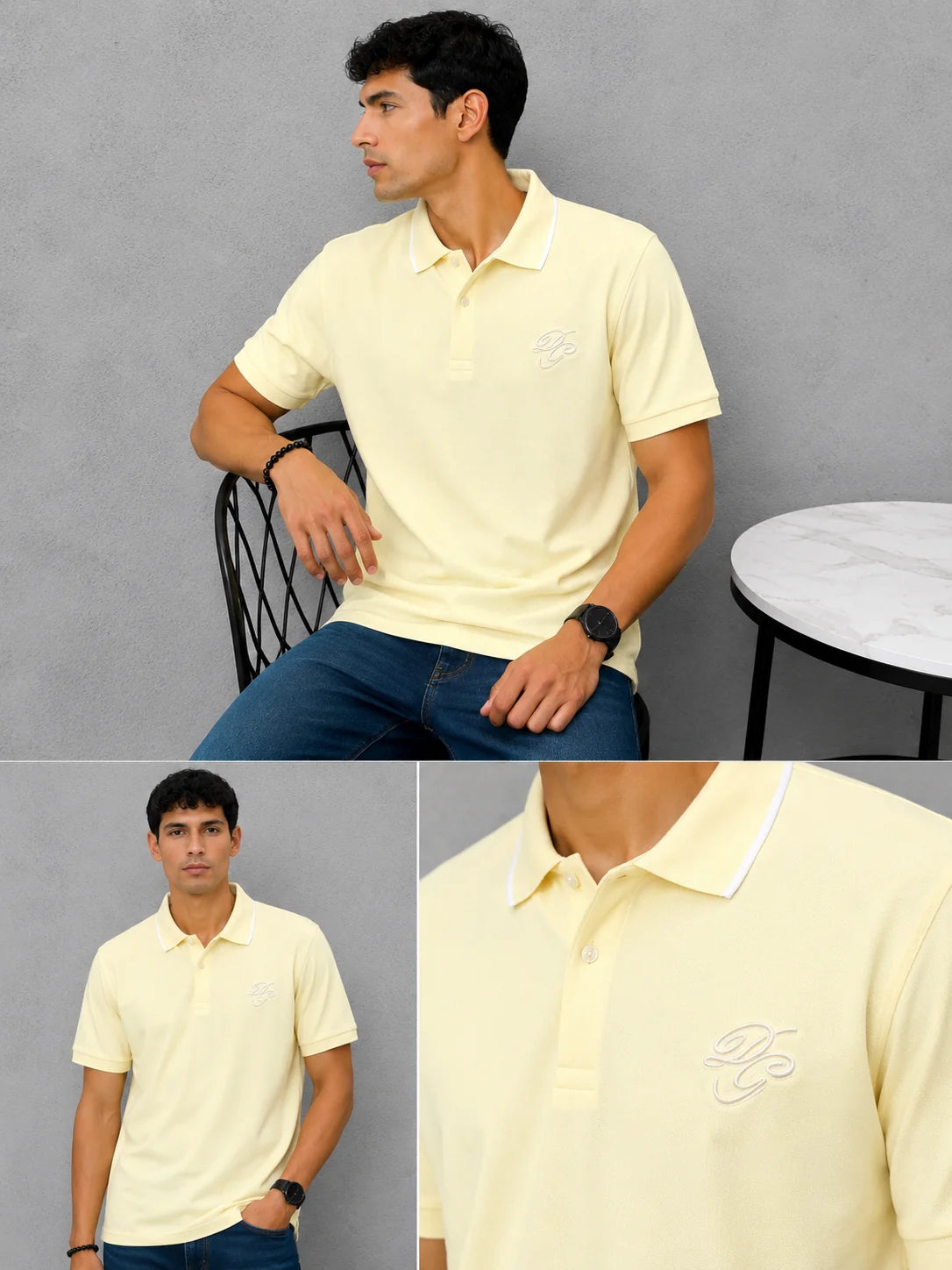 Polo referencia 30082, color Amarillo claro, talla XL