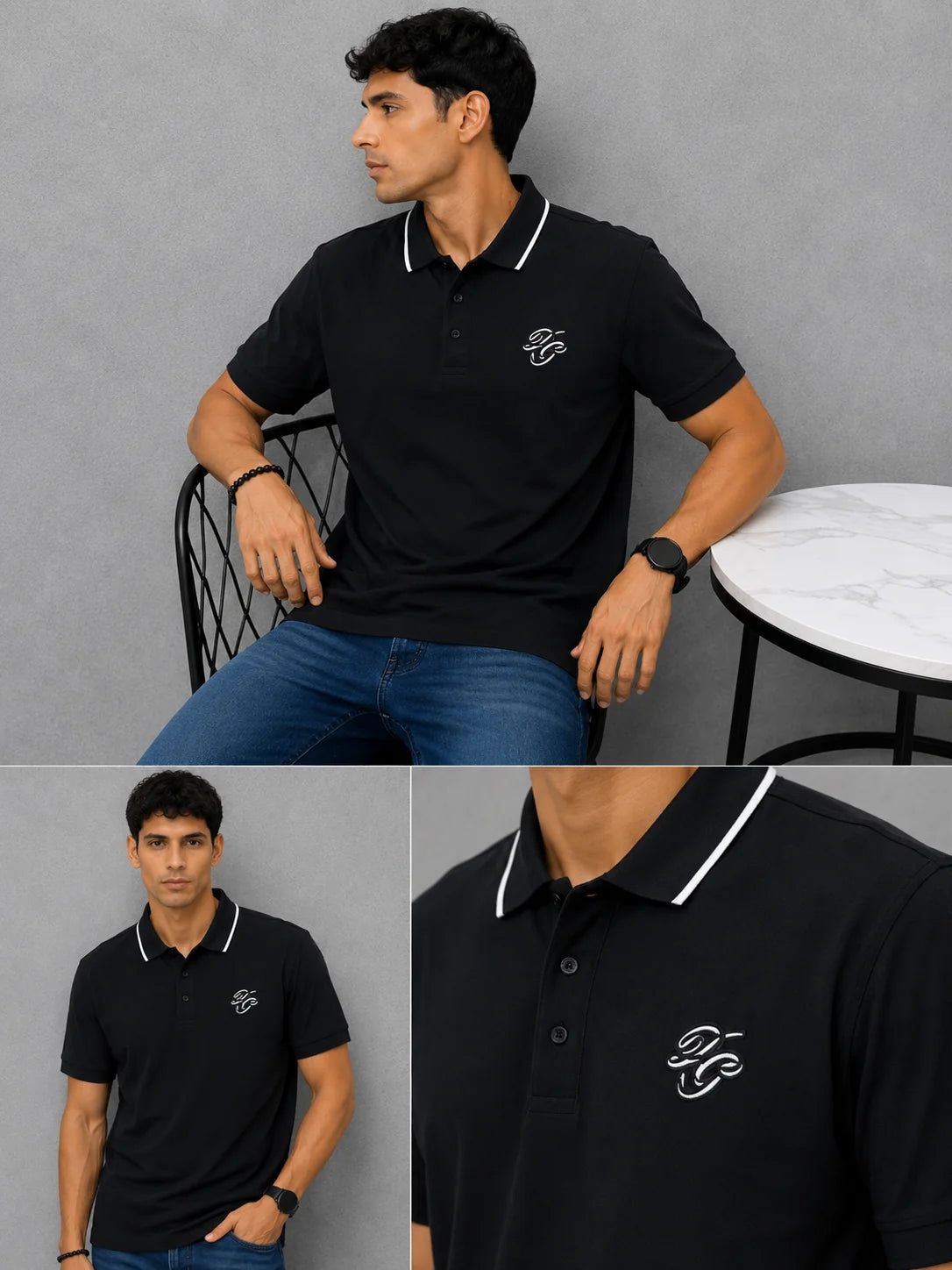 Polo referencia 30082, color Negro, talla XXL