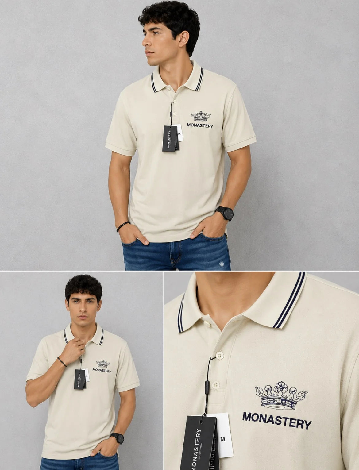 Polo referencia 30084, color Beige, talla XXL