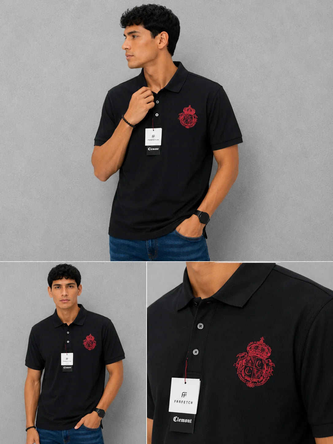 Polo referencia 30085, color Negro, talla XXXL