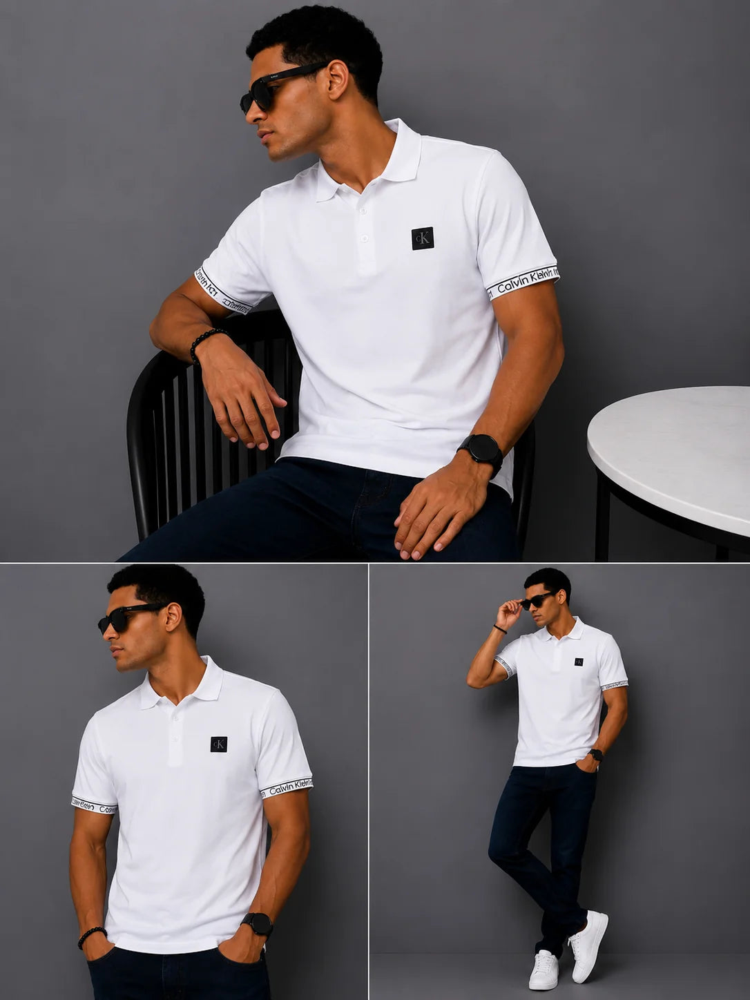 Polo referencia 30086, color Blanco, talla L