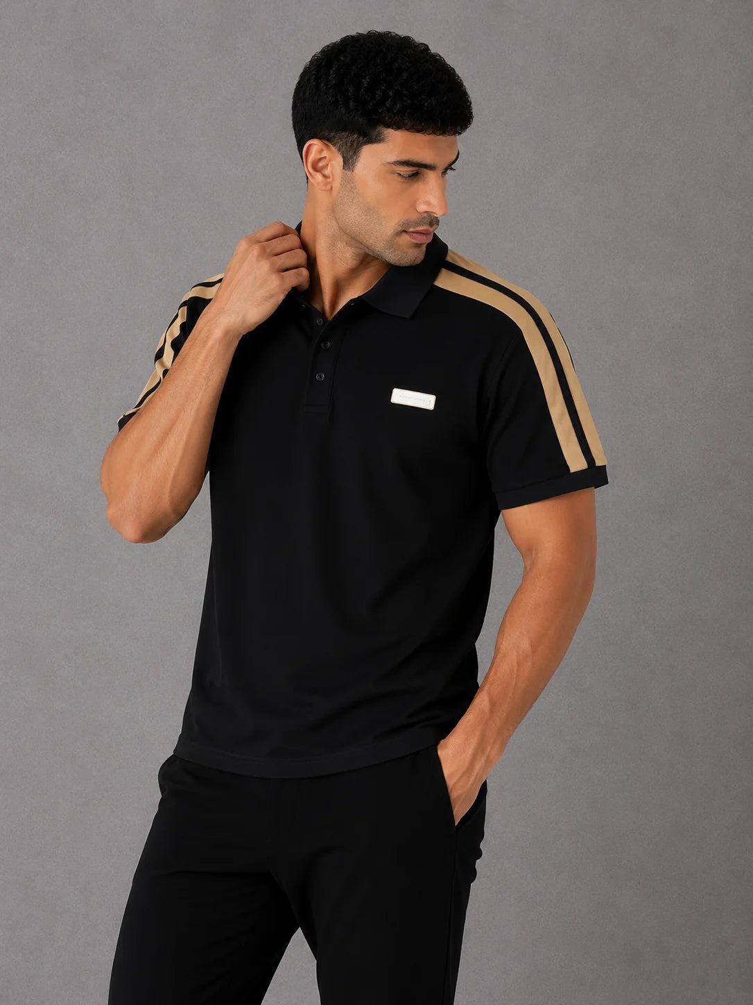 Polo referencia 30088, color Negro, talla L