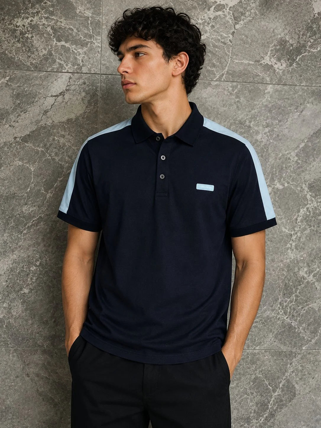 Polo referencia 30088, color Azul oscuro, talla XXL