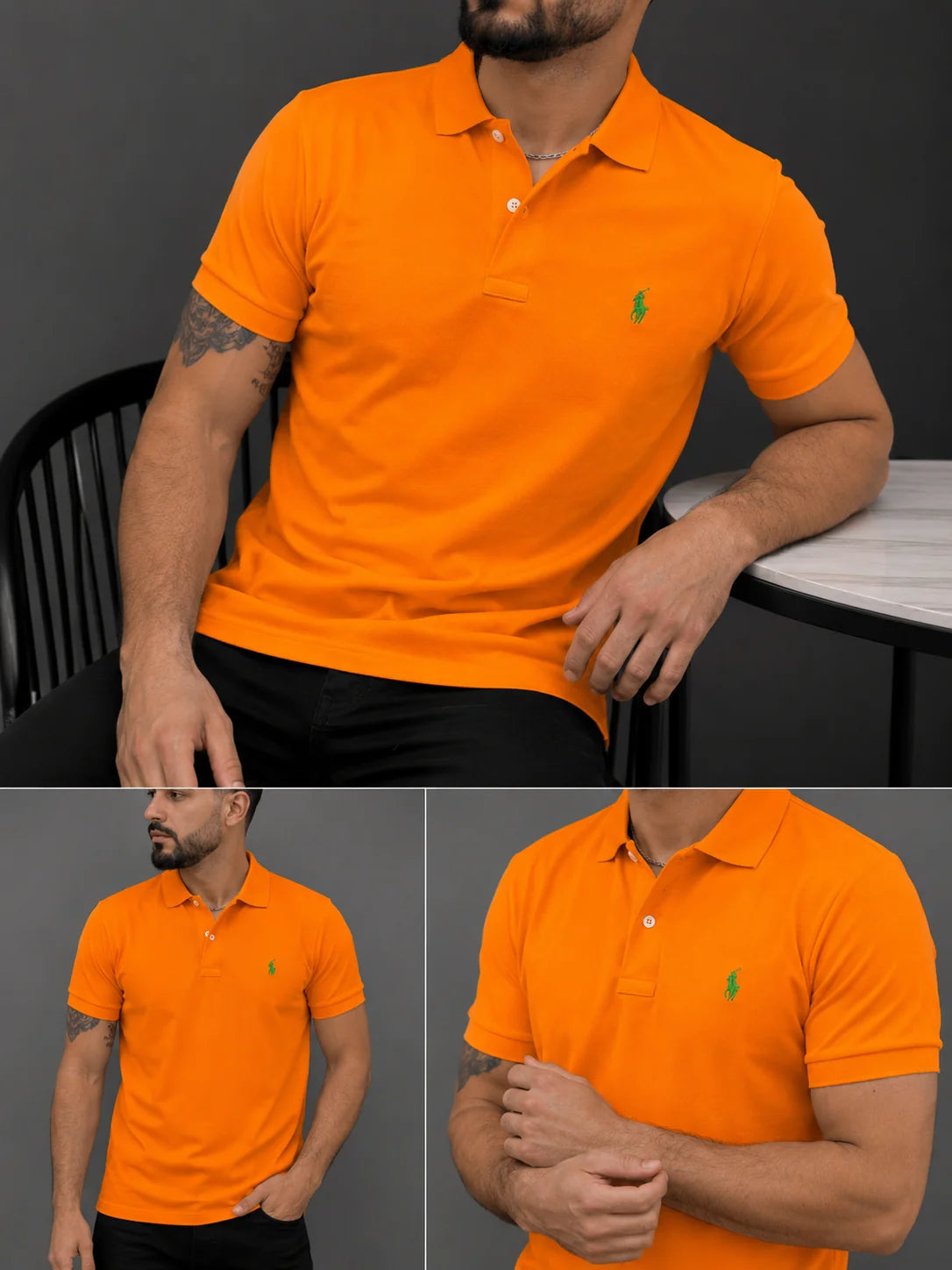 Polo referencia 30106, color Naranja, talla L