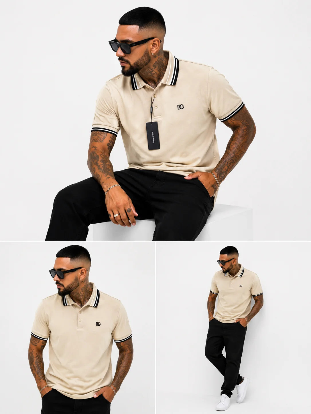 Polo referencia 30113, color Beige, talla XXL