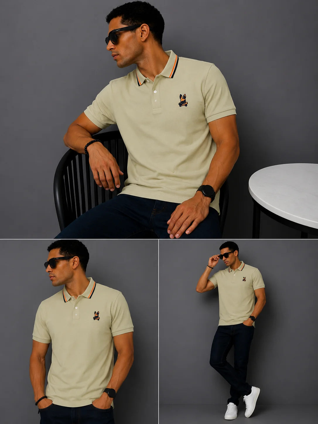 Polo referencia 30121, color Verde oliva, talla XL