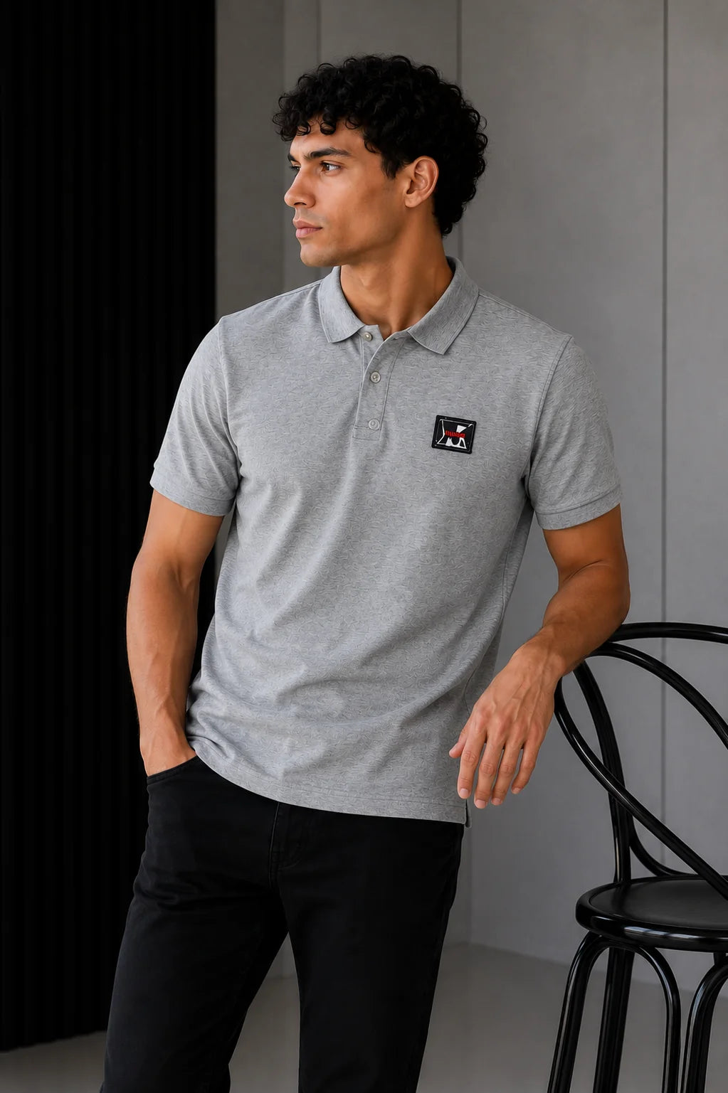 Polo referencia 30127, color Gris claro, talla XL