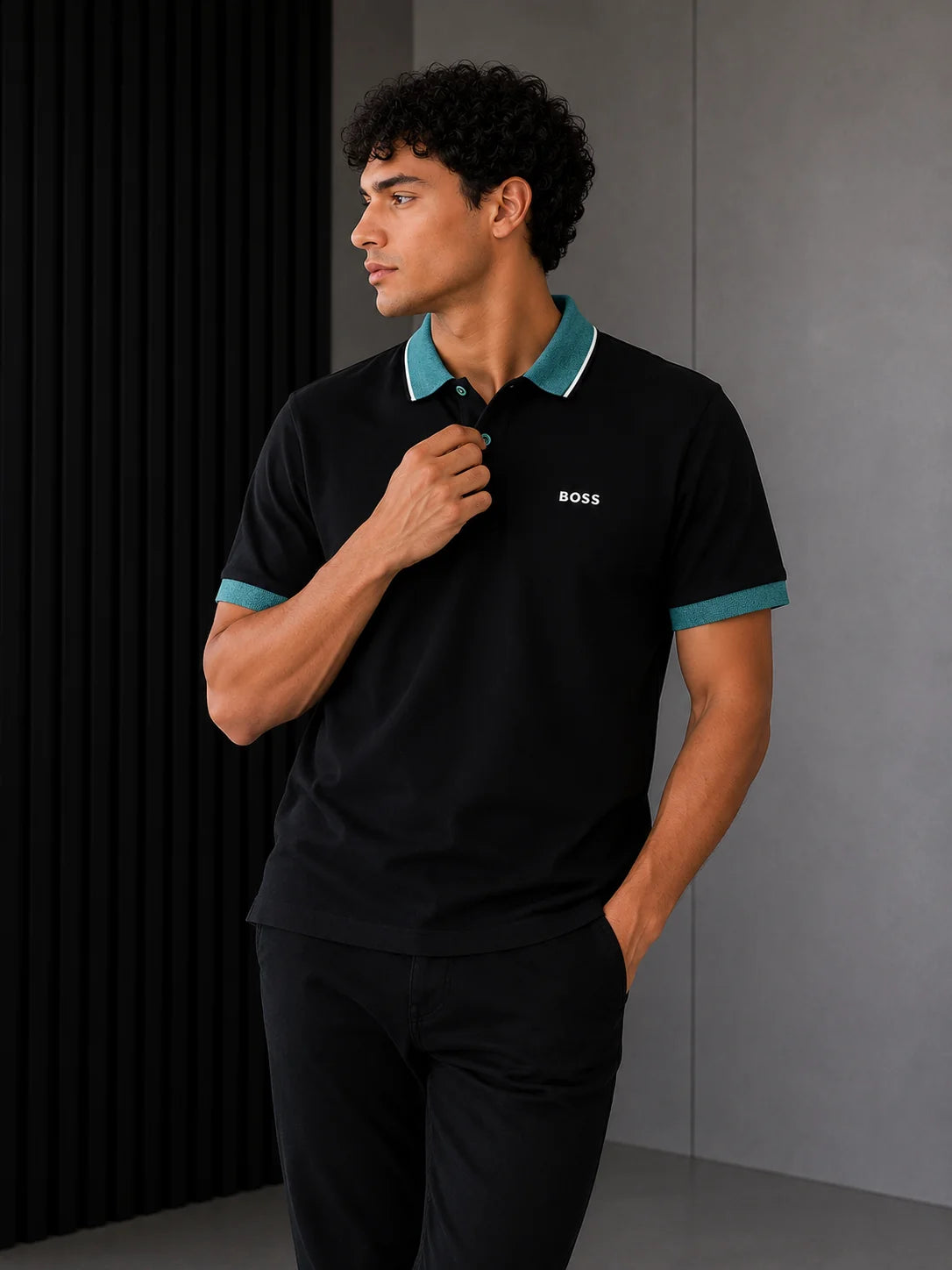 Polo referencia 30137, color Negro, talla XL
