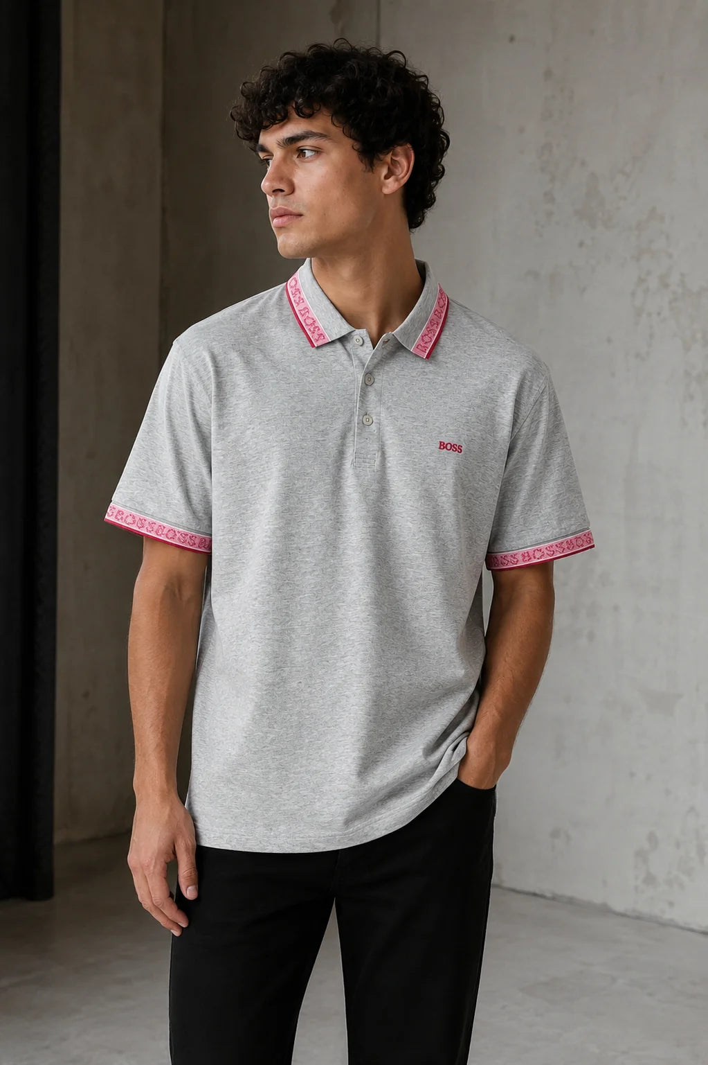 Polo referencia 30141, color Gris claro, talla XL