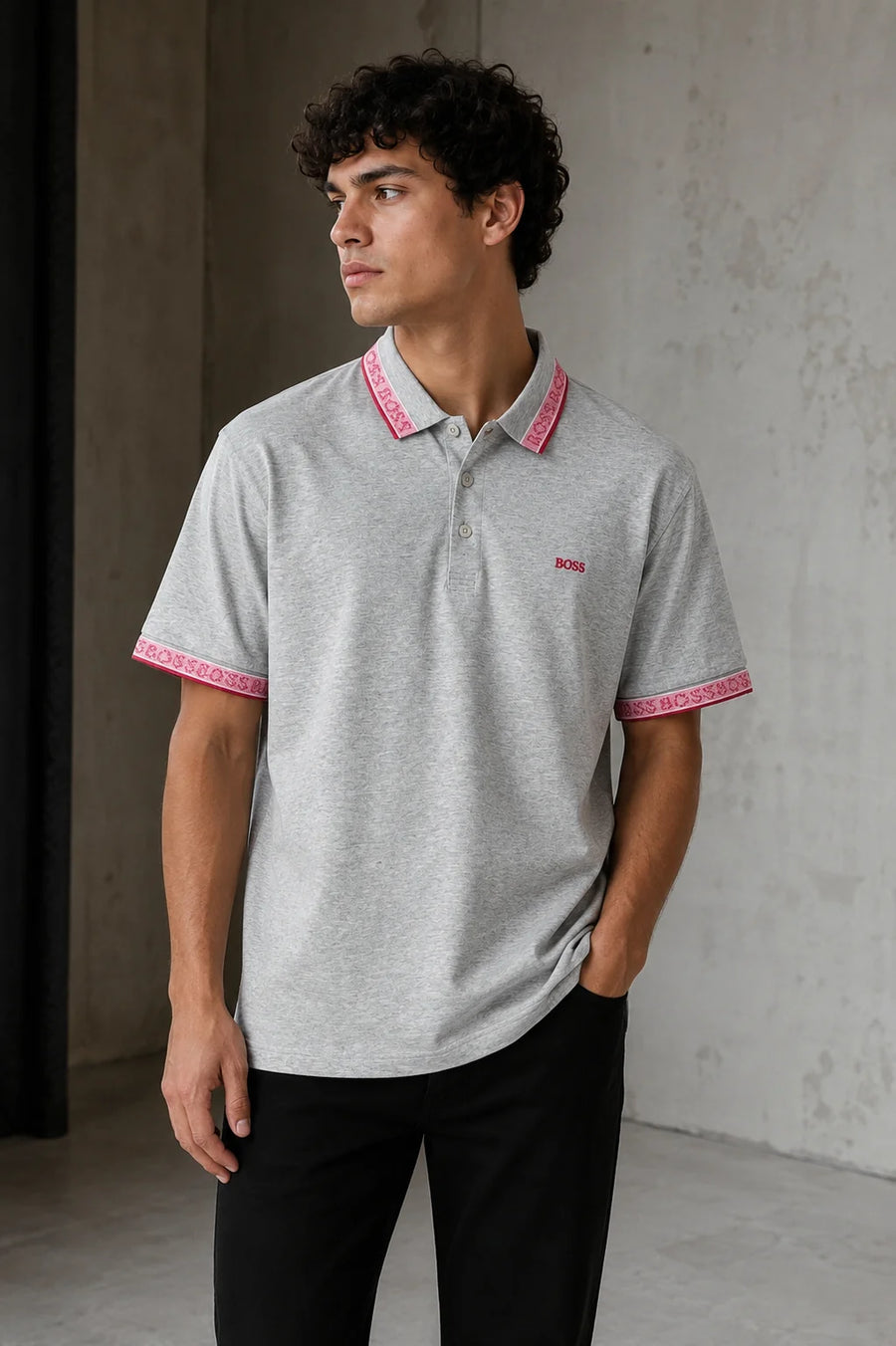 Polo referencia 30141, color Gris claro, talla XL
