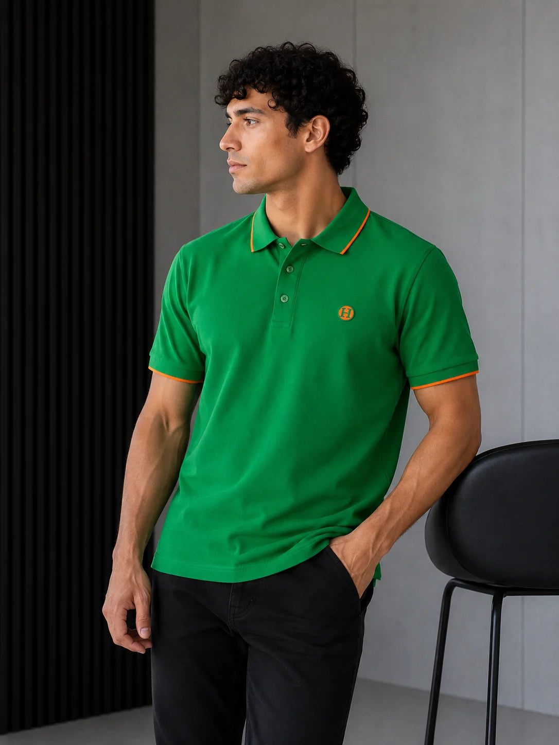 Polo referencia 30149, color Verde trebol, talla XL