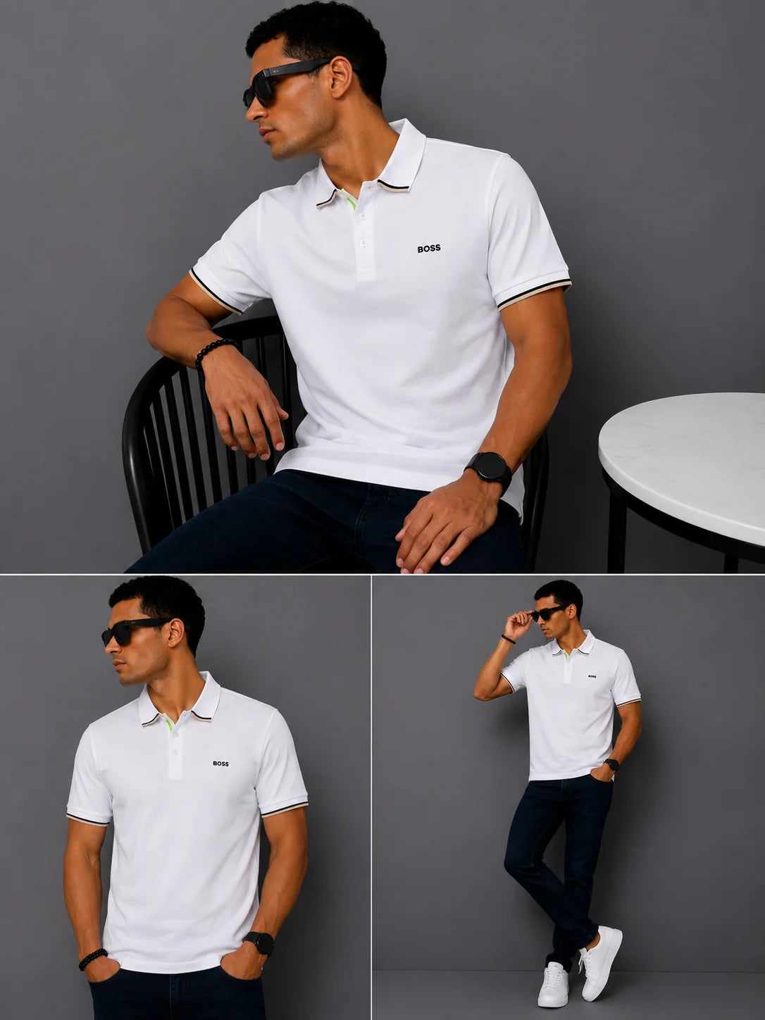 Polo referencia 30162, color Blanco, talla XXL