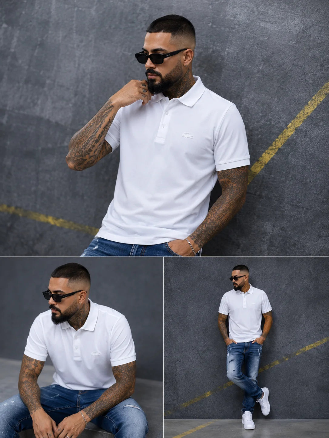 Polo referencia 30164, color Blanco, talla XXL