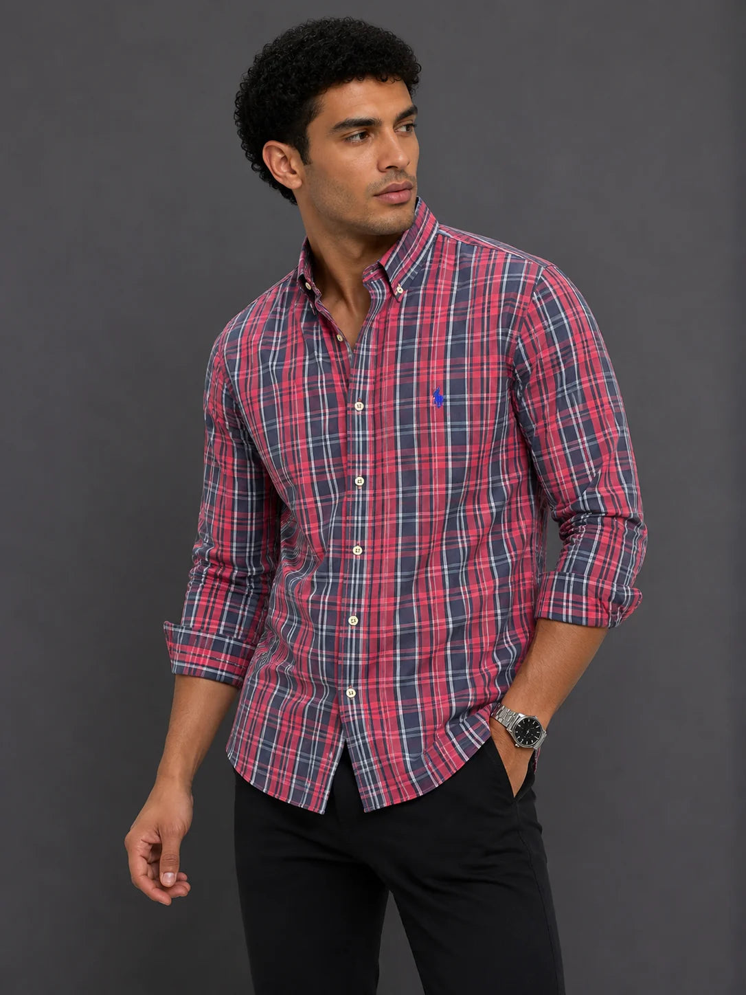 Camisa manga larga 40025 - Rojo - talla S