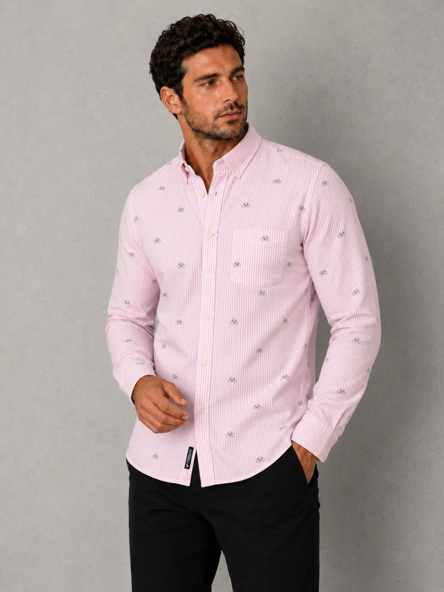 Camisa manga larga 40026 - Rosado claro - talla S