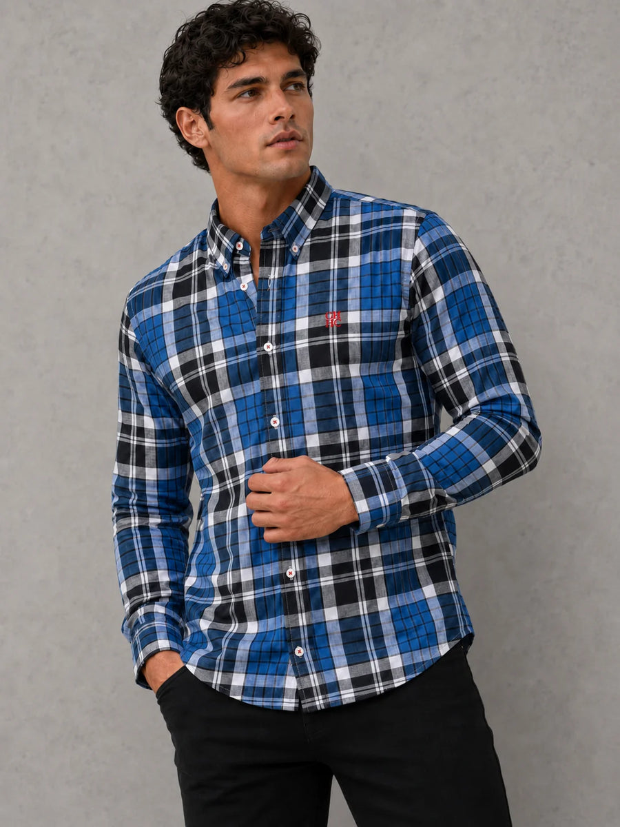 Camisa manga larga 40030 - Azul rey - talla S