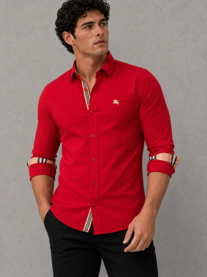 Camisa manga larga 40033 - Rojo - talla S