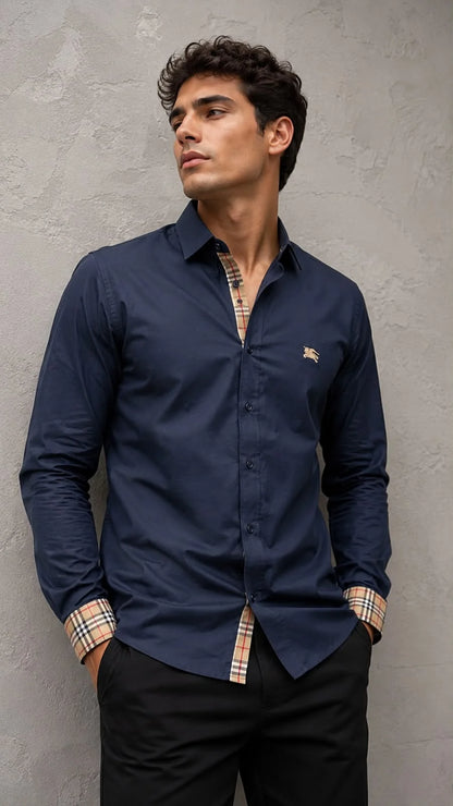 Camisa manga larga 40033 - Azul turqui - talla L