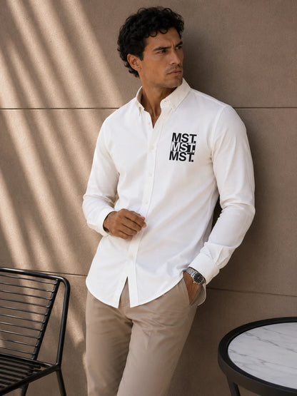 Camisa manga larga 40039 - Blanco - talla XXL