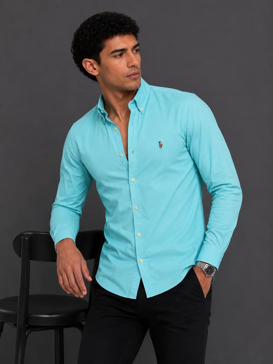 Camisa manga larga 40040 - Celeste - talla S