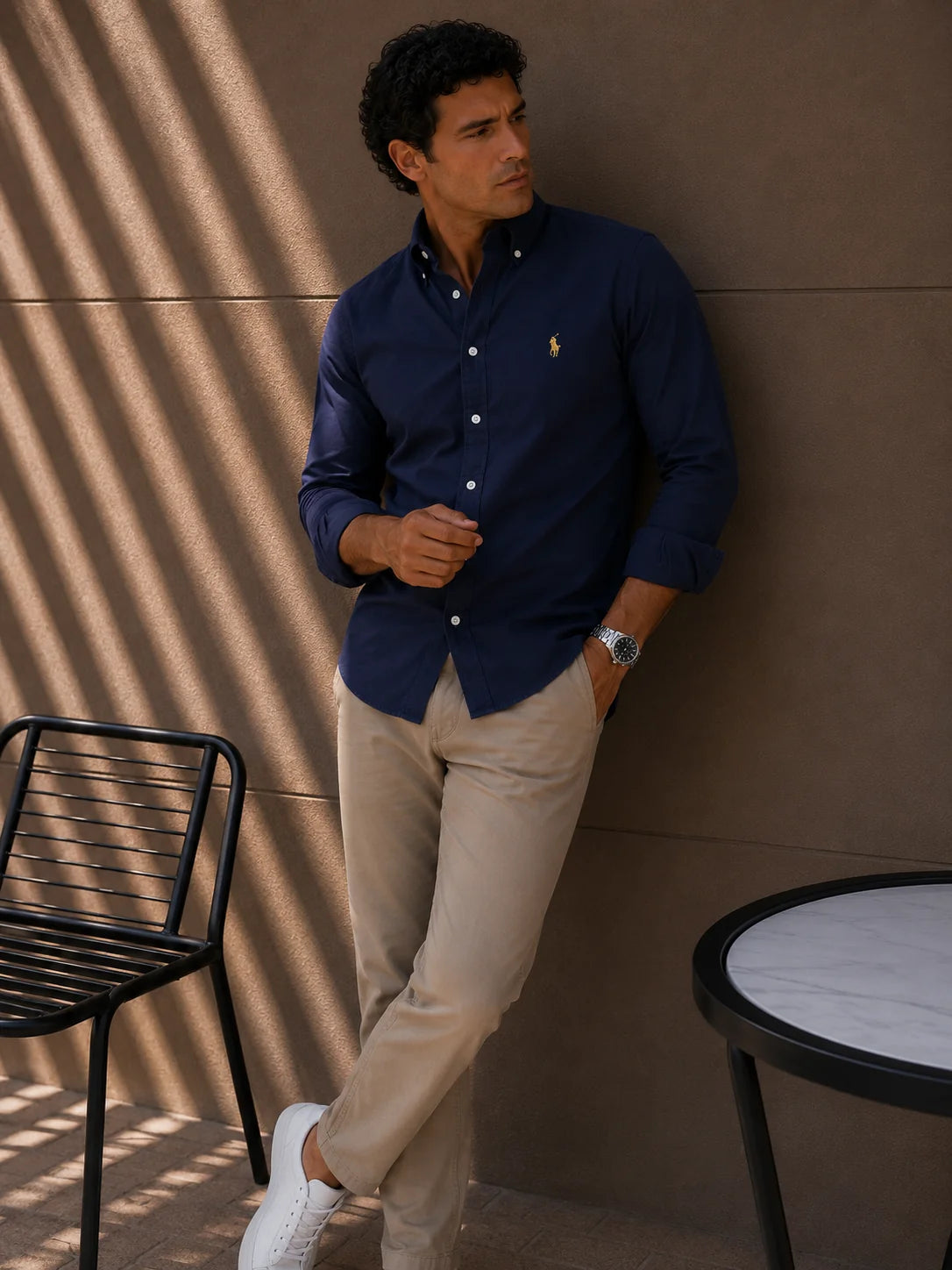 Camisa manga larga 40040 - Azul turqui - talla XXL