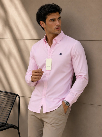 Camisa manga larga 40049 - Rosado claro - talla M