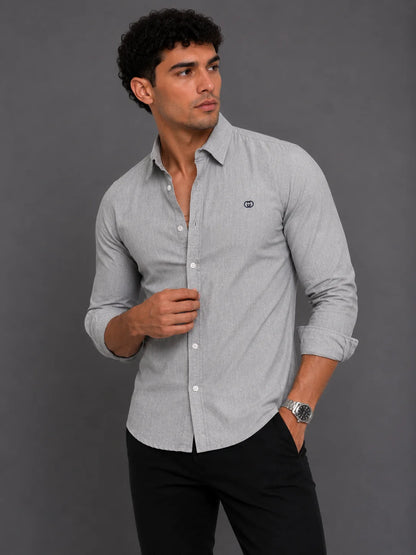 Camisa manga larga 40049 - Gris claro - talla XXL