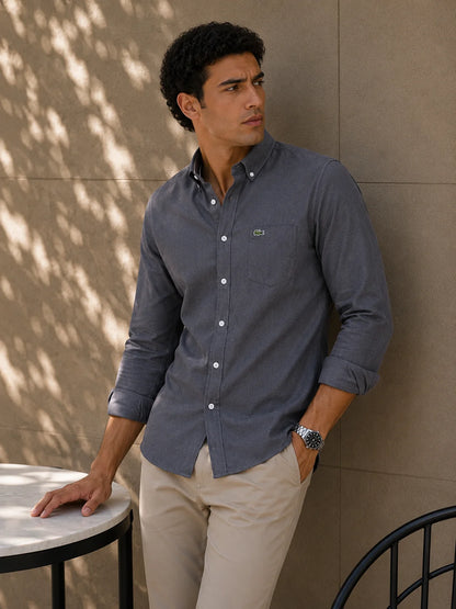 Camisa manga larga 40068 - Gris oscuro - talla XXL