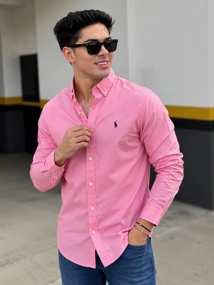 Camisa manga larga 40079 - Palo rosa - talla XL