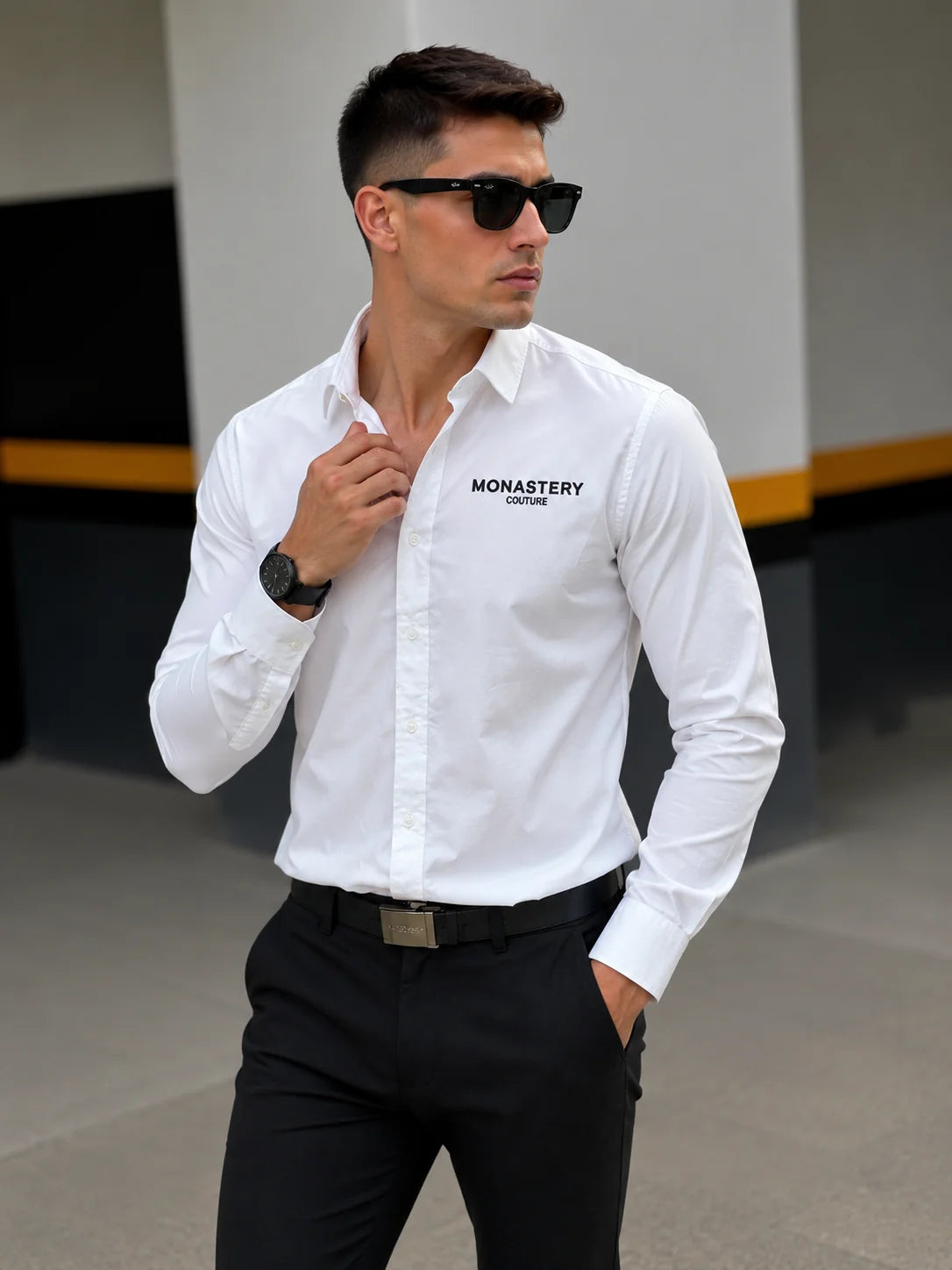 Camisa manga larga 40080 - Blanco - talla XL