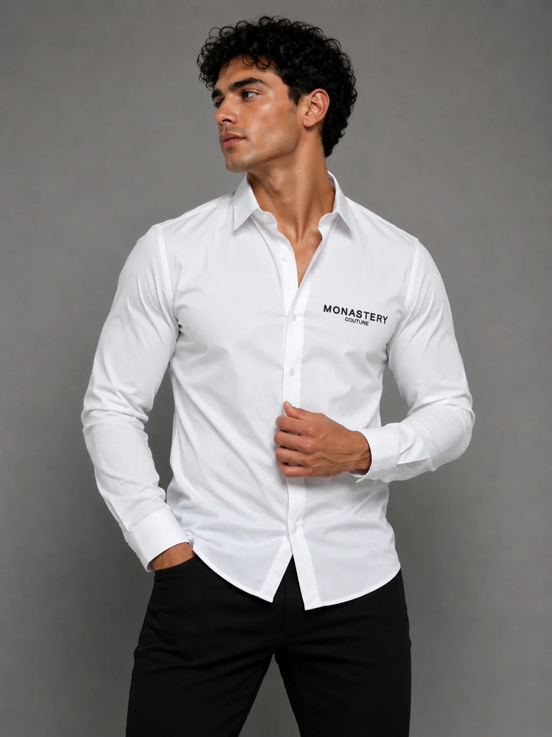 Camisa manga larga 40080 - Blanco - talla XXL