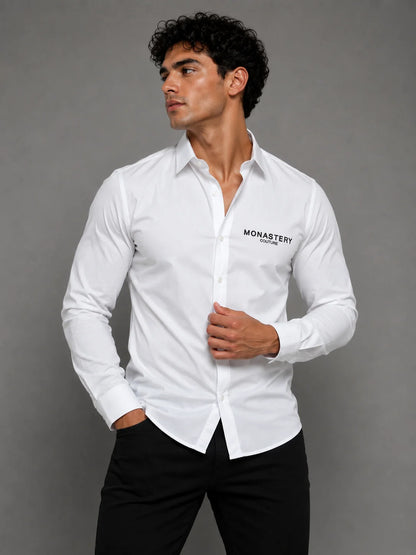 Camisa manga larga 40080 - Blanco - talla XXL