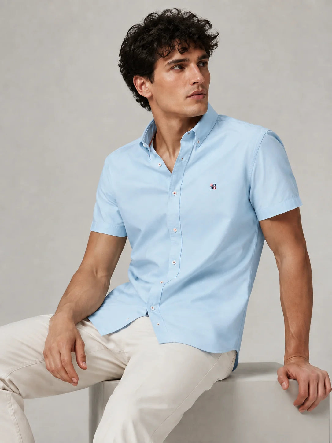 Camisa manga corta 45002 - Celeste - talla S