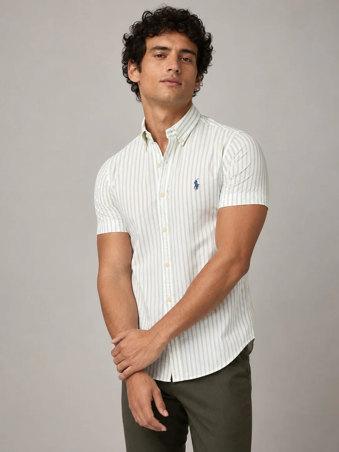 Camisa manga corta 45005 - Verde claro - talla S