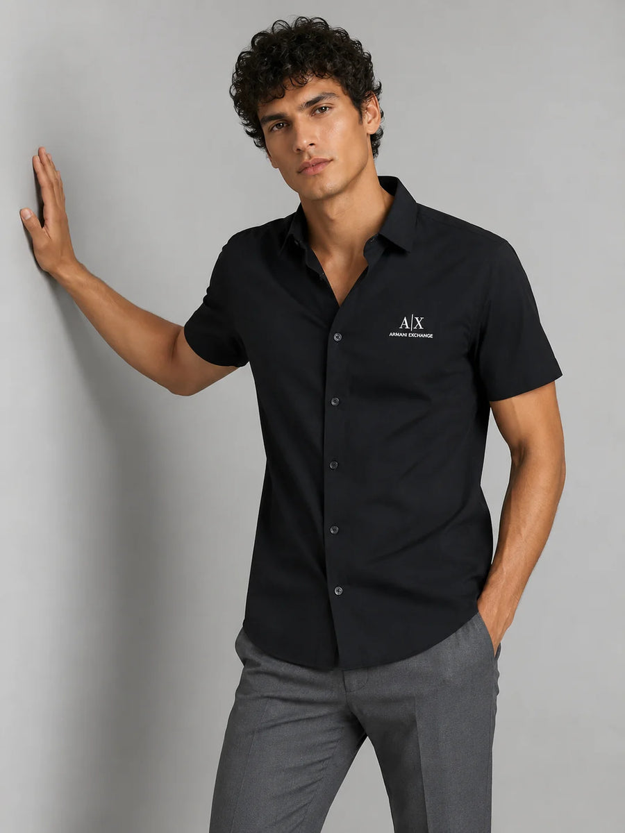 Camisa manga corta 45013 - Negro - talla S