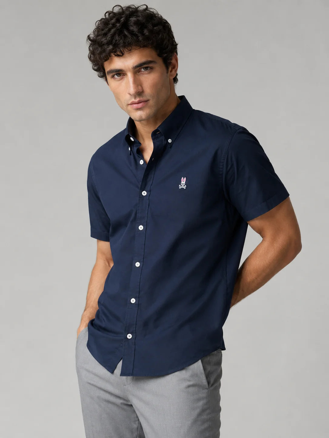 Camisa manga corta 45015 - Azul oscuro - talla S